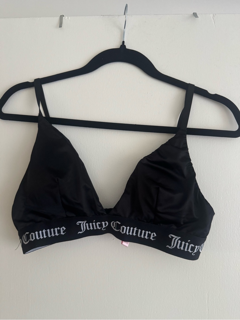 Juicy Couture Black Logo Elastic Bralette